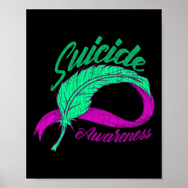 Póster Alas de la conciencia Salud Mental Feliz Regalo (Frente)