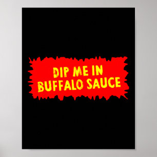 Póster Alas de pollo calientes con salsa de Buffalo son c
