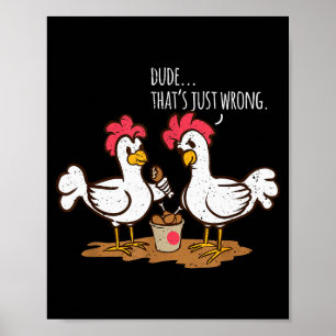 Póster Alas de Pollo de Comida Rápida Divertidas Frituras