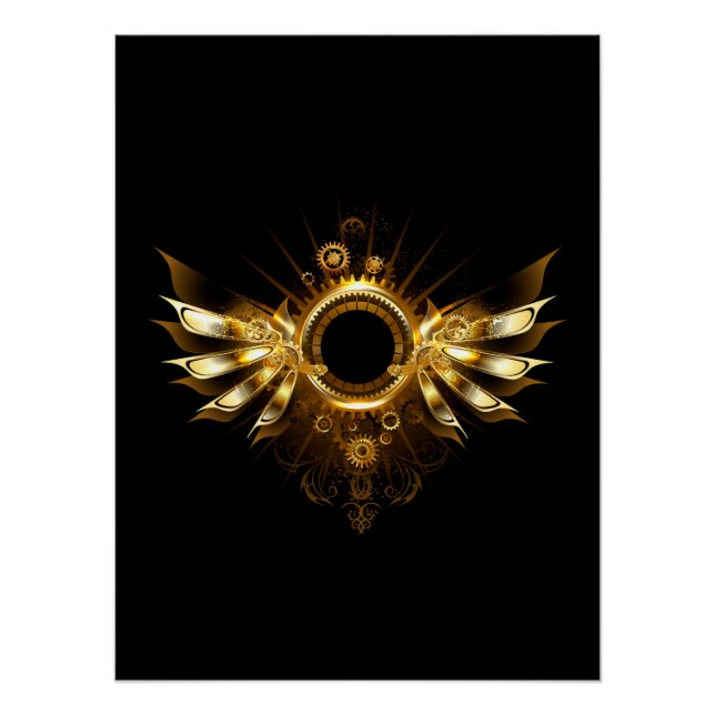 Póster alas de steampunk (Anverso)
