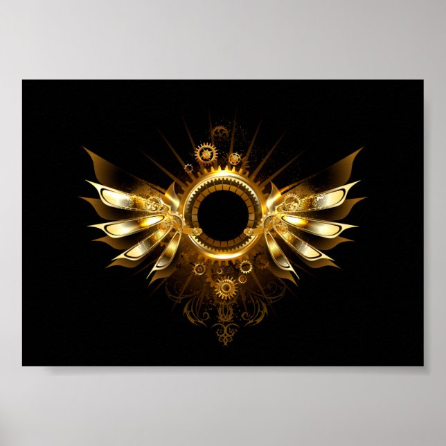 Póster alas de steampunk (Frente)