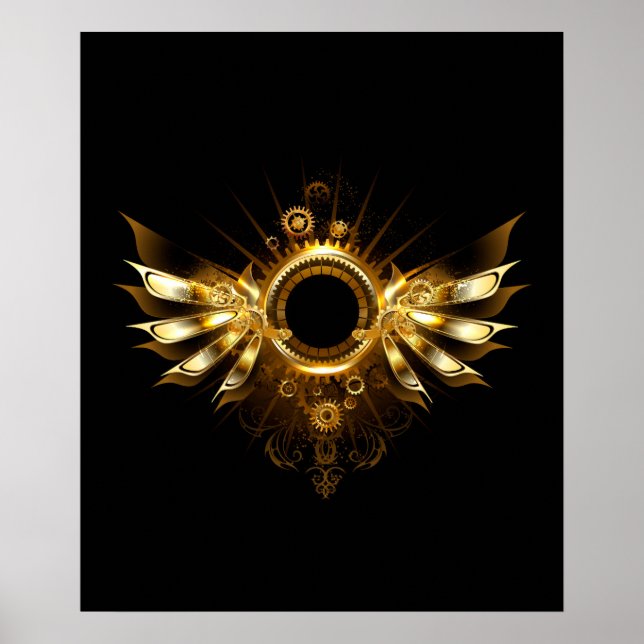 Póster alas de steampunk (Frente)