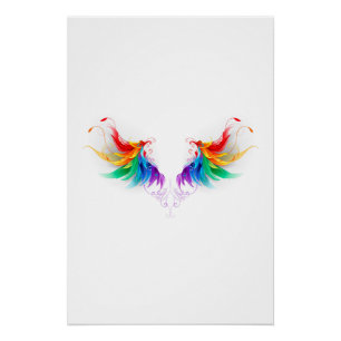 Póster Alas del arco iris fluidas