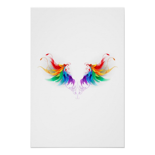 Póster Alas del arco iris fluidas (Anverso)