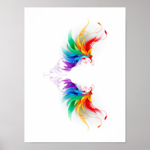 Póster Alas del arco iris fluidas
