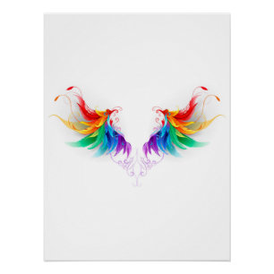 Póster Alas del arco iris fluidas