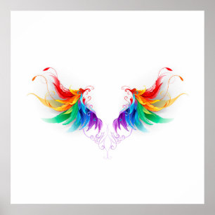 Póster Alas del arco iris fluidas