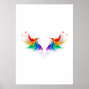 Póster Alas del arco iris fluidas