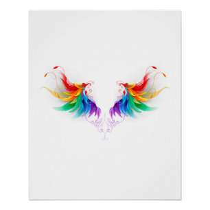 Póster Alas del arco iris fluidas