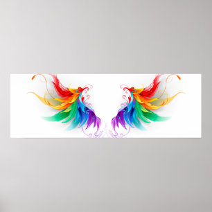 Póster Alas del arco iris fluidas
