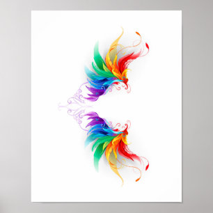 Póster Alas del arco iris fluidas
