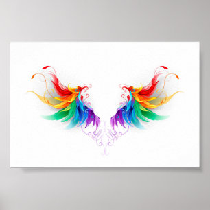 Póster Alas del arco iris fluidas
