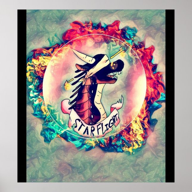 Póster Alas del gráfico del vuelo estelar de Dragon Fire (Frente)