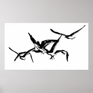 Póster Alas del Ilustracion gráfico de la libertad