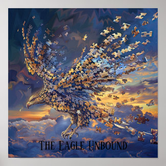 Póster Alas del rompecabezas del águila eólica