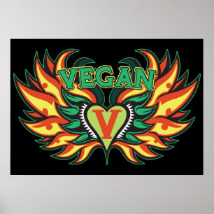 Póster Alas del vegano