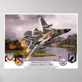 Póster Alas F-111A sobre Vietnam