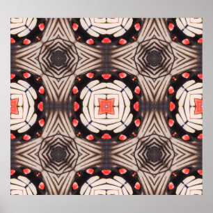 Póster Alas mariposas: hermoso patrón sin foco