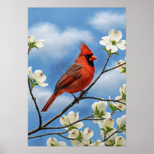 Póster Alas rojas y mantas blancas