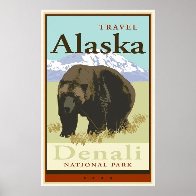 Póster Alaska de viajes (Frente)
