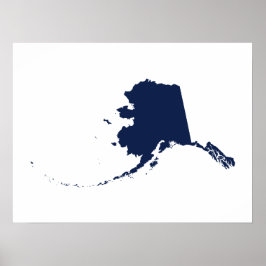 Póster Alaska en azul