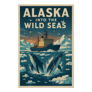 Póster Alaska - En los mares salvajes