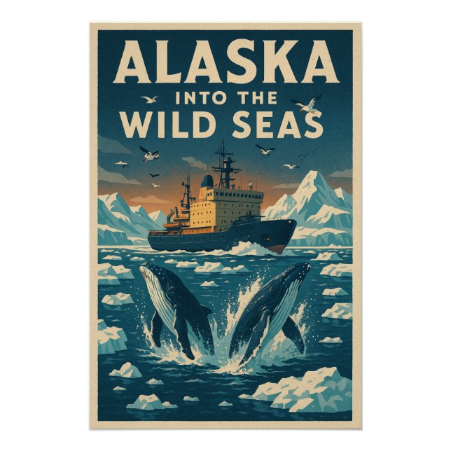 Póster Alaska - En los mares salvajes (Anverso)
