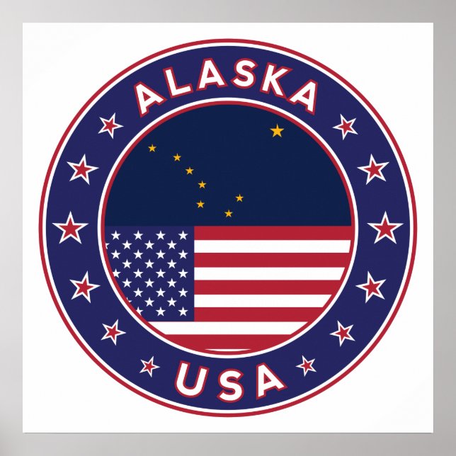 Póster Alaska, Estados Unidos (Frente)