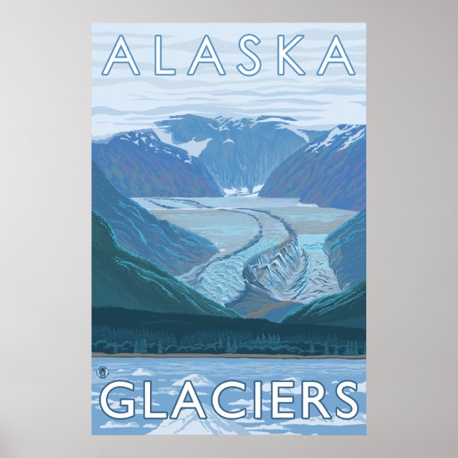 Póster Alaska - Gran Escena Glaciar (Frente)