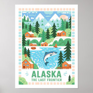 Póster Alaska, la última frontera de los viajes de verano