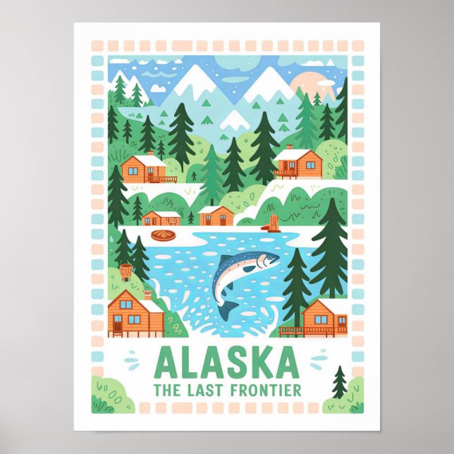 Póster Alaska, la última frontera de los viajes de verano (Frente)