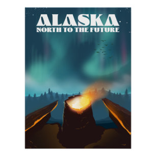 Póster Alaska, Norte hacia el futuro