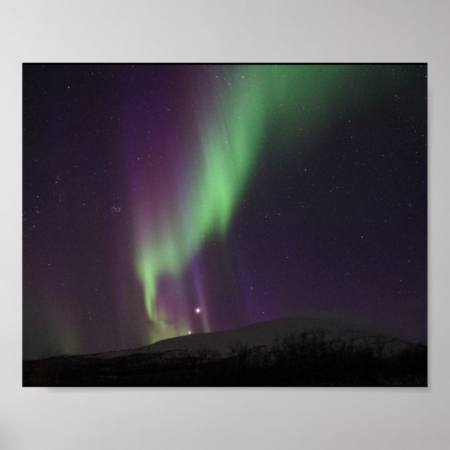 Póster Alaska Northern Lights Sky Night Beautiful (Frente)