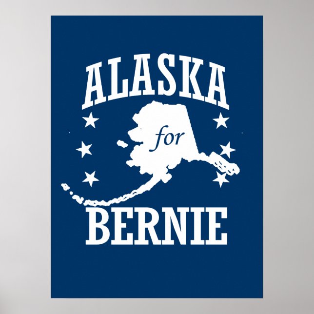 PÓSTER ALASKA PARA BERNIE SANDERS (Frente)