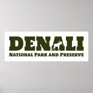 Póster Alaska. Parque nacional y preservación de Denali