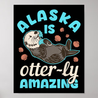 Póster Alaska Sea Otter Vacation Souvenir