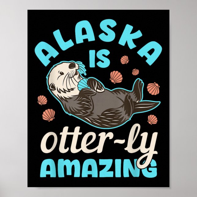 Póster Alaska Sea Otter Vacation Souvenir (Frente)
