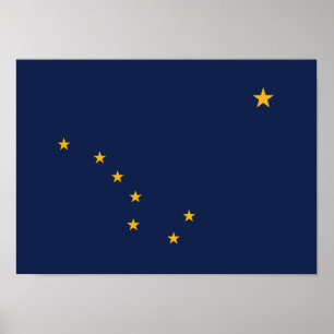 Póster Alaska State Flag