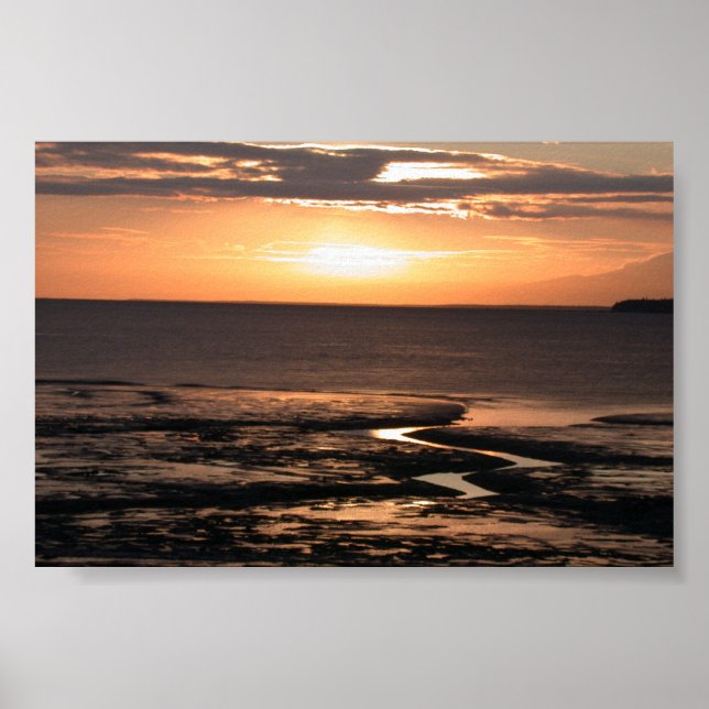 Póster Alaska Sunset @ Cook Inlet (Frente)