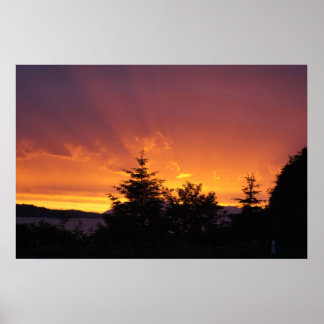 Póster Alaska sunset poster