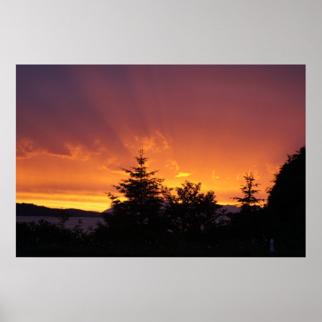 Póster Alaska sunset poster (Frente)