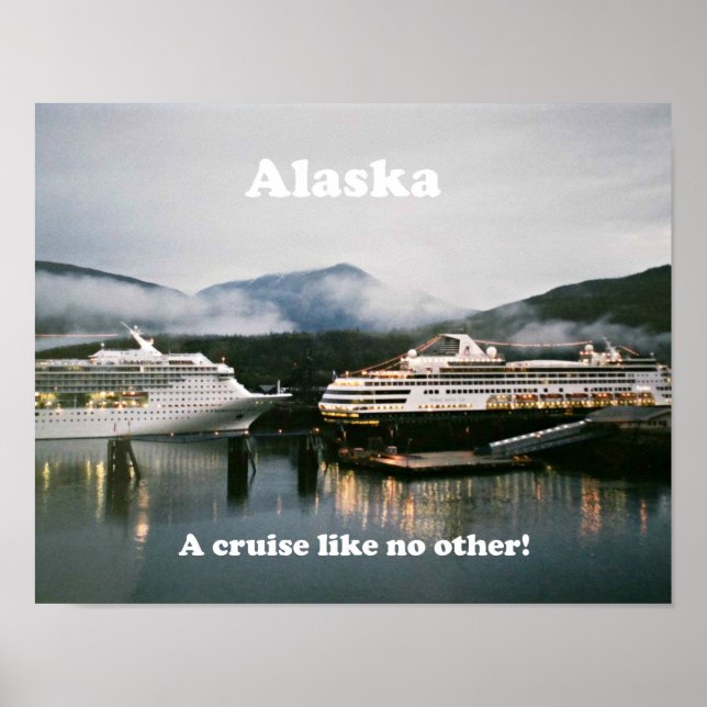 Póster Alaska, un crucero como ningún otro. (Frente)