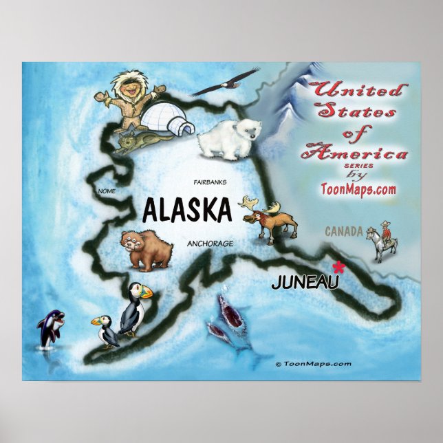 Póster Alaska USA (Frente)