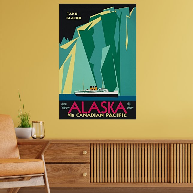 Póster Alaska vía Canadian Pacific - Glaciar Taku (Salón 2)