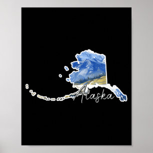 Póster Alaska viajes amante de la naturaleza al aire libr