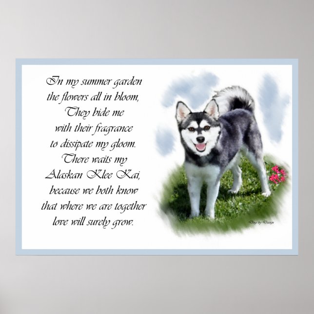 Póster Alaskan Klee Kai Art (Frente)