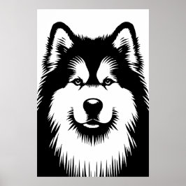 Póster Alaskan Malamute Chic & Stunning Pop Art Poster
