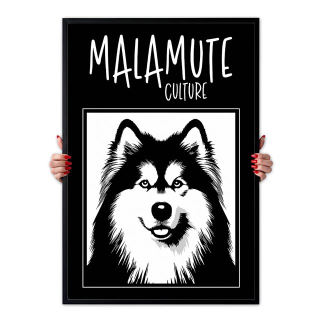 Póster Alaskan Malamute Culture Edgy Pop Art Poster (Alaskan Malamute Culture Edgy Pop Art Poster)
