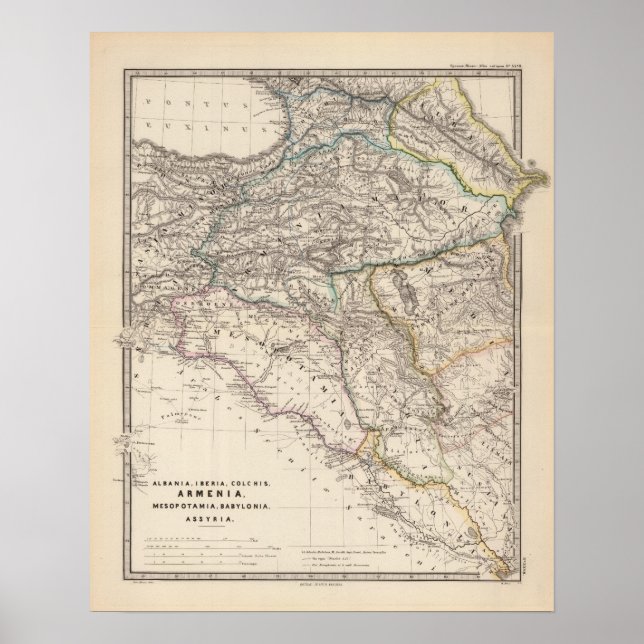 Póster Albania, Iberia, Colchis, Armenia, Mesopotamia (Frente)