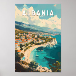 Póster Albania Viaje al Vintage